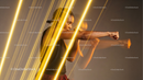 Before and after Yellow Beams Photo Overlays effect