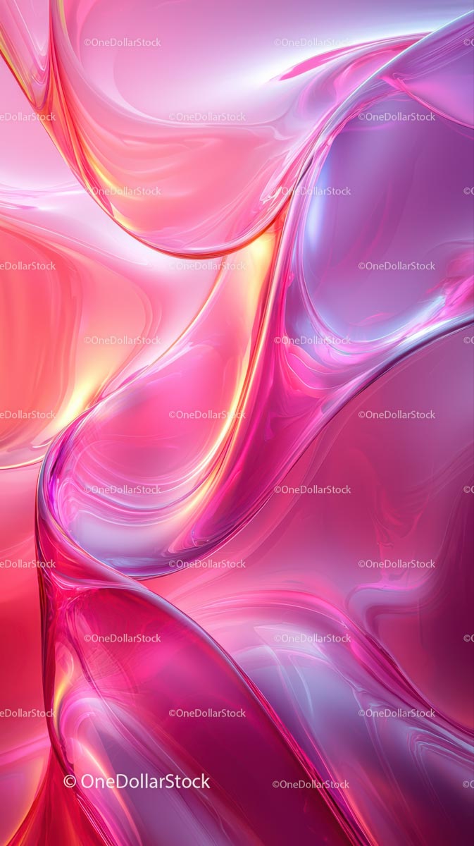 Vibrant Pink and Purple Abstract Fluid Art With Glossy Finish