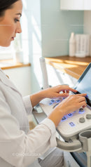 Female Healthcare Professional Using Ultrasound Device in Hospital