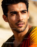 Thoughtful young man looking away in natural sunlight