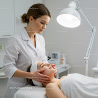 Professional Facial Treatment in Modern Skincare Clinic with Relaxing Atmosphere