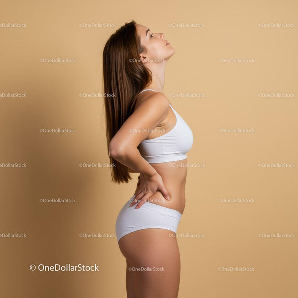 Confident Woman in White Sportswear Demonstrating Strength and Power