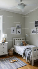 Cozy Kids Bedroom with Wall Art and Plush Toys in Modern Home