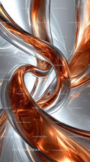Elegant Metallic Swirls Abstract Background for Technology and Art