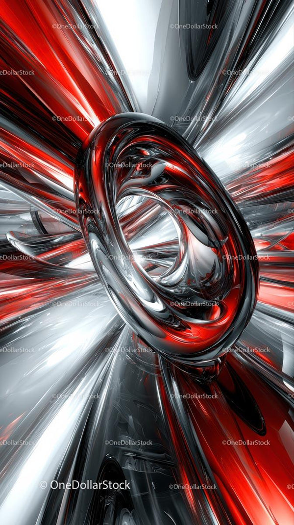 Abstrakcyjny Metaliczny Wir z Dynamicznym Nowoczesnym Designem