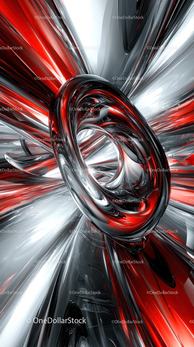 Abstrakcyjny metaliczny wir z dynamicznym, nowoczesnym designem