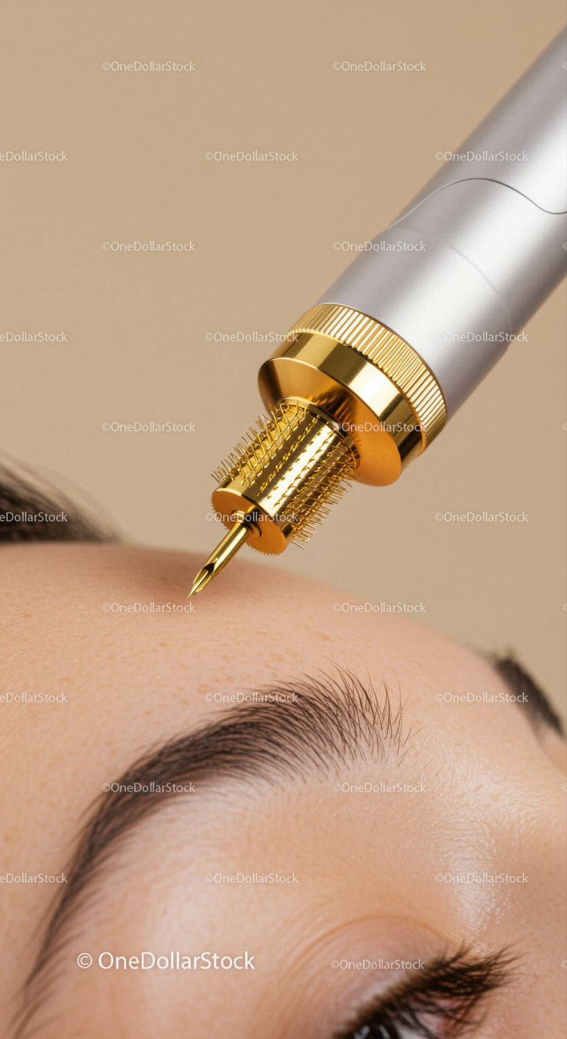 Close-Up of Cosmetic Device Performing Facial Skin Rejuvenation