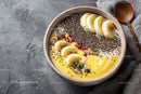 Delicious Banana Smoothie Bowl with Chia Seeds and Fresh Fruit