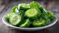 Fresh Cucumber Slices in a Bowl for Healthy Refreshing Snack