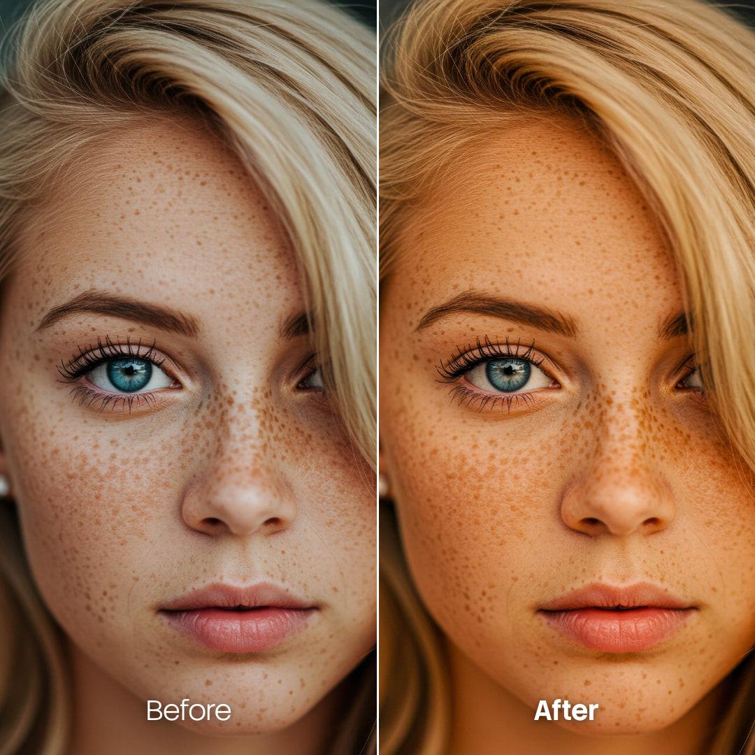 Vintage Warm No Grain XMP presets color grading preview