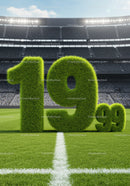 Natural grass shaped 19 3d percent on soccer field