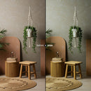 Before and after Modern Interior Editorial Lightroom preset edit
