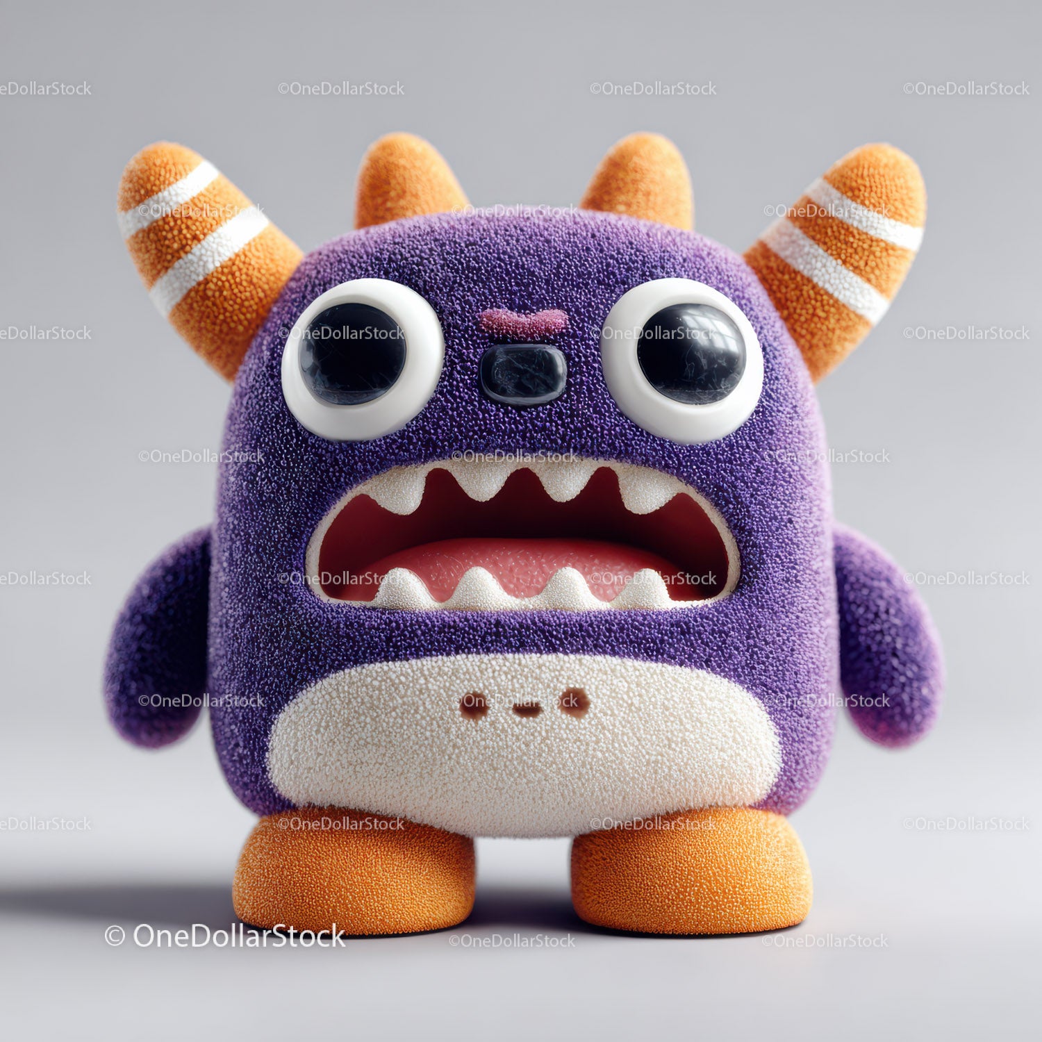 Futuristic Toy Robot with Large Eyes and Bunny Ears for Kids