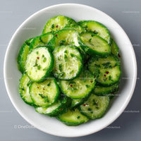 Fresh Cucumber Slices with Spicy Seasoning - Healthy Vegetables