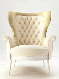 Elegant Beige Tufted Armchair for Luxury and Modern Interior Design