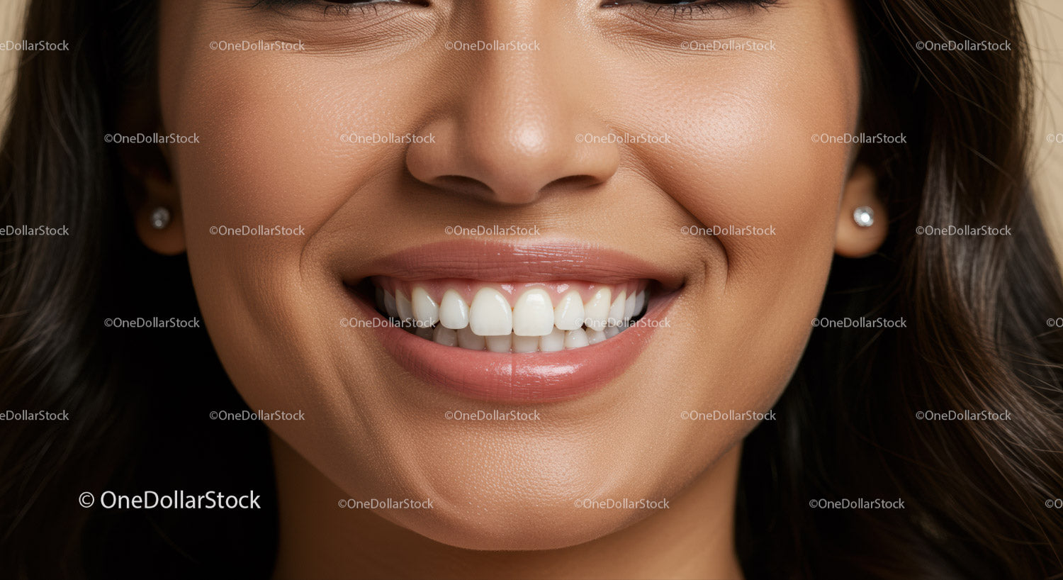 Close up of smiling woman with healthy white teeth