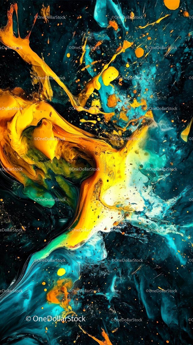 Colorful Abstract Paint Splash in Dynamic Artistic Composition