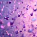 Purple Musical Notes Floating in a Vibrant Abstract Background