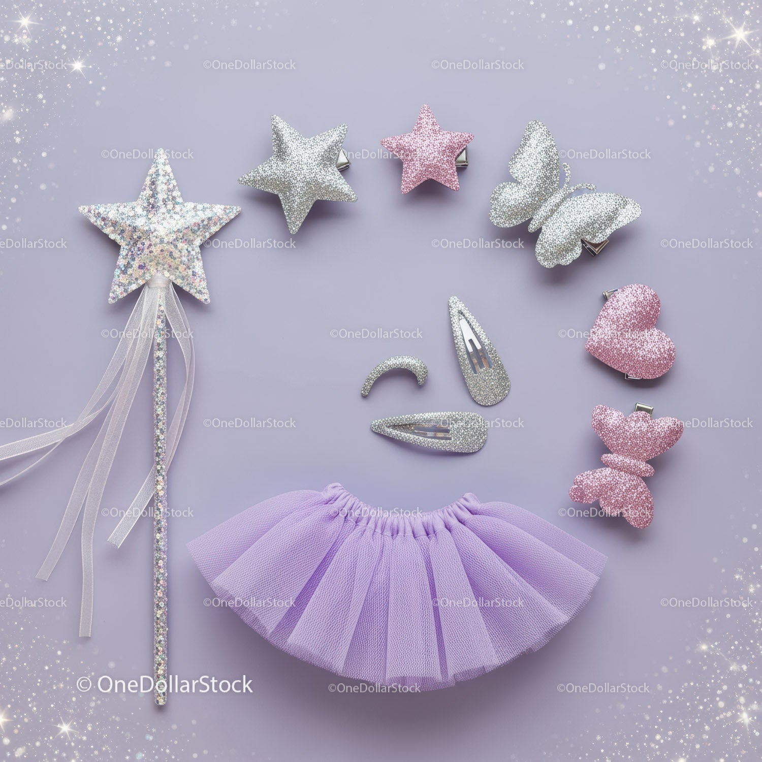 Sparkling Fairy Accessories with Lilac Tulle Skirt Set