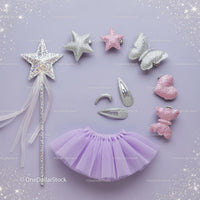 Sparkling Fairy Accessories with Lilac Tulle Skirt Set