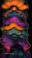 Colorful Abstract Fluid Art with Vibrant Swirling Patterns