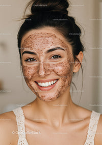 Young Woman with Vibrant Clear Skin and Bright Smile
