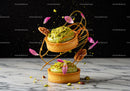 Gourmet Pistachio Tarts with Caramel and Flower Petals
