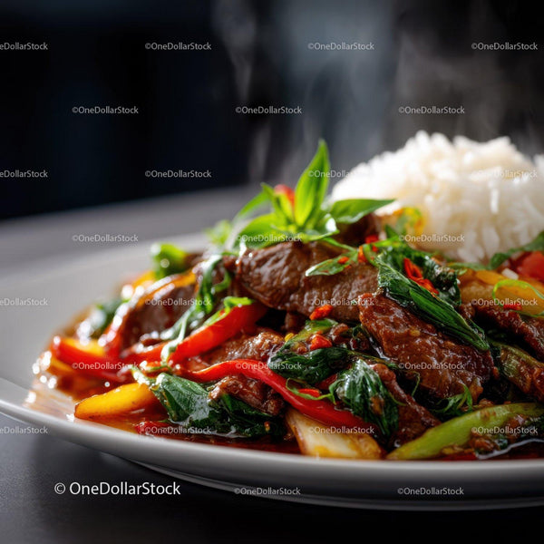 Colorful Beef Stir-fry with Vegetables and Aromatic Sauce