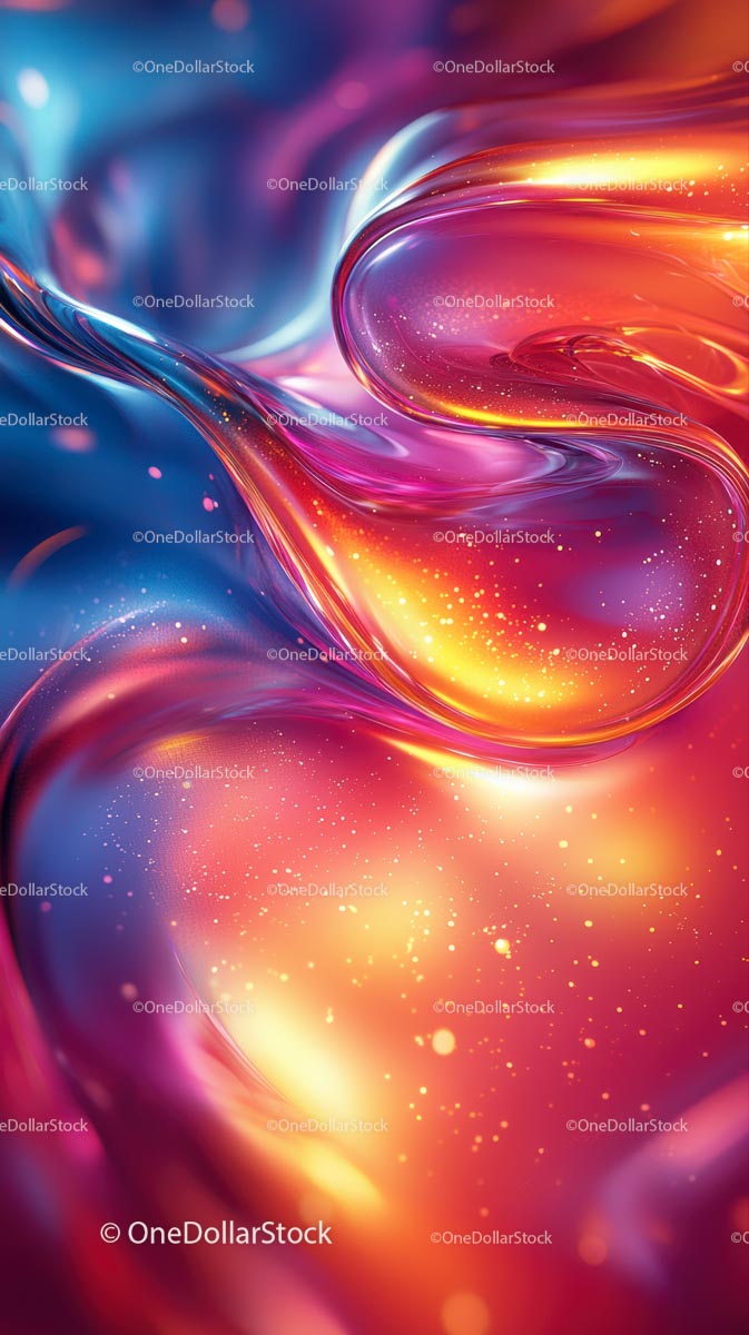 Vibrant Abstract Fluid Art with Colorful Swirls and Glow Effects