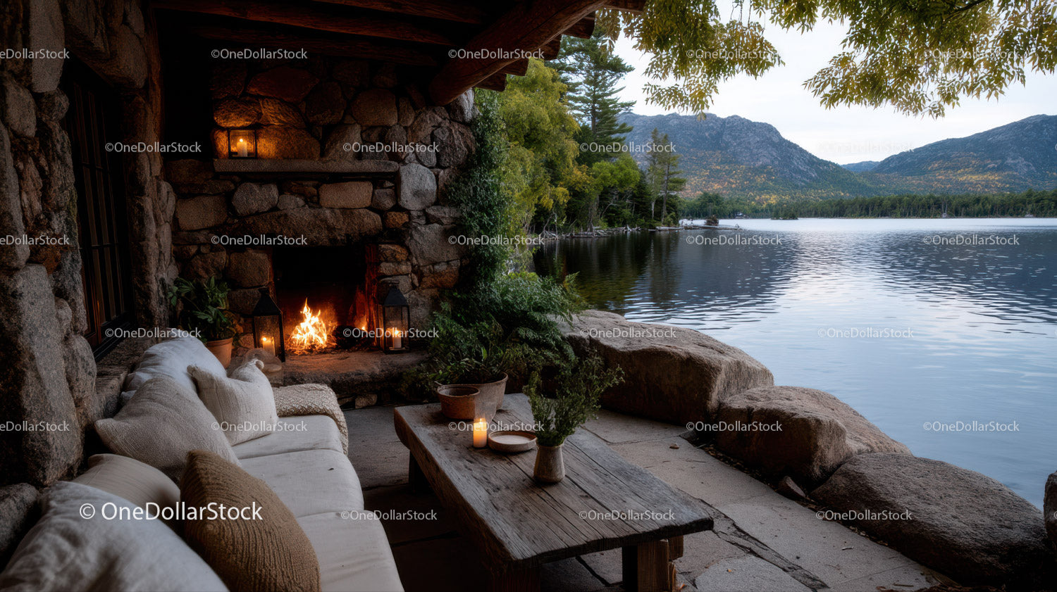Scenic Lakeside Mountain Retreat with Cozy Outdoor Seating