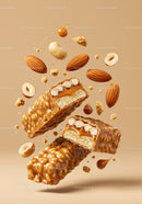 Caramel Nut Protein Bars with Almonds and Cashews