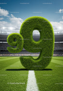 Green Grass Number Ninety Nine on Soccer Field