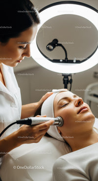 Professional Facial Treatment with Skin Rejuvenation and Skincare Device