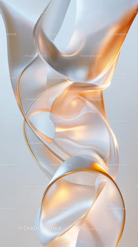 Abstract Metallic Swirl Sculpture in Modern Interior Design