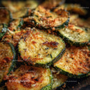 Close-up of Grilled Zucchini Slices with Crispy Edges