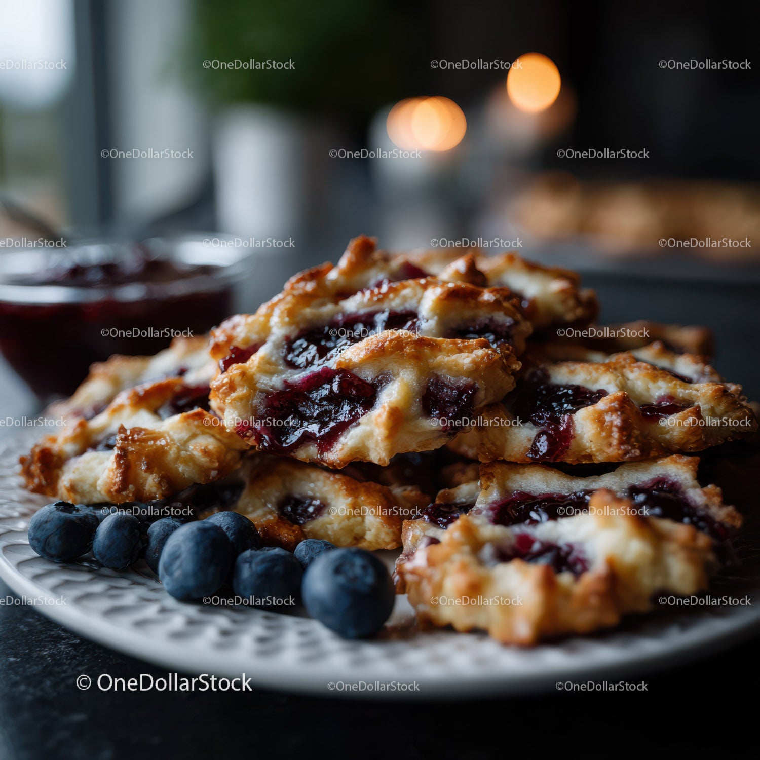 Blueberry Pie with Juicy Berry Filling and Golden Crust