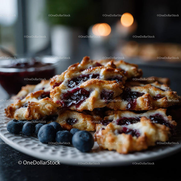 Blueberry Pie with Juicy Berry Filling and Golden Crust