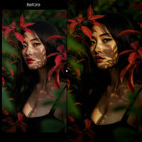 portrait photography edit with Dark Night Portrait Lightroom presets