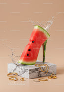 Creative Watermelon High Heel with Splash and Jewelry
