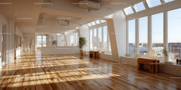 Modern Bright Loft with Large Windows and Hardwood Floors
