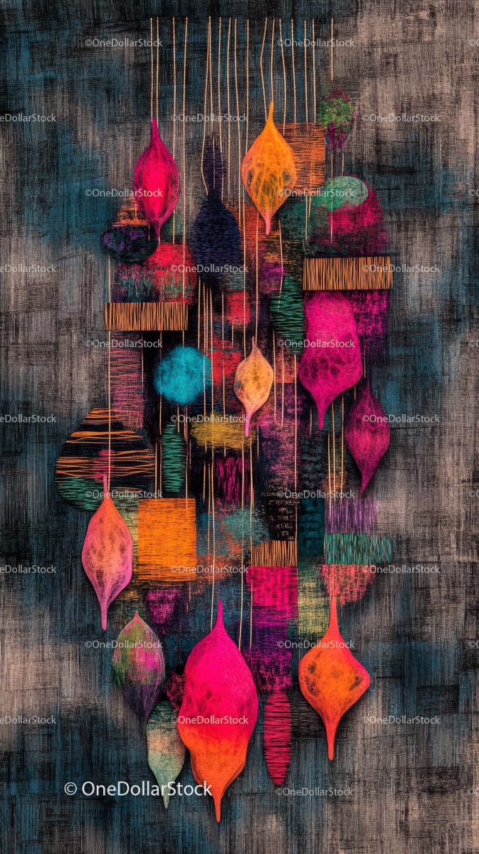 Colorful Hanging Lantern Decor with String Lights for Festive Atmosphere