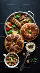 Traditional Uzbek Samsa Pastries with Herbs and Spices
