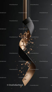 Chocolate Bar Breaking Apart with Chocolate Splinters on Dark Background