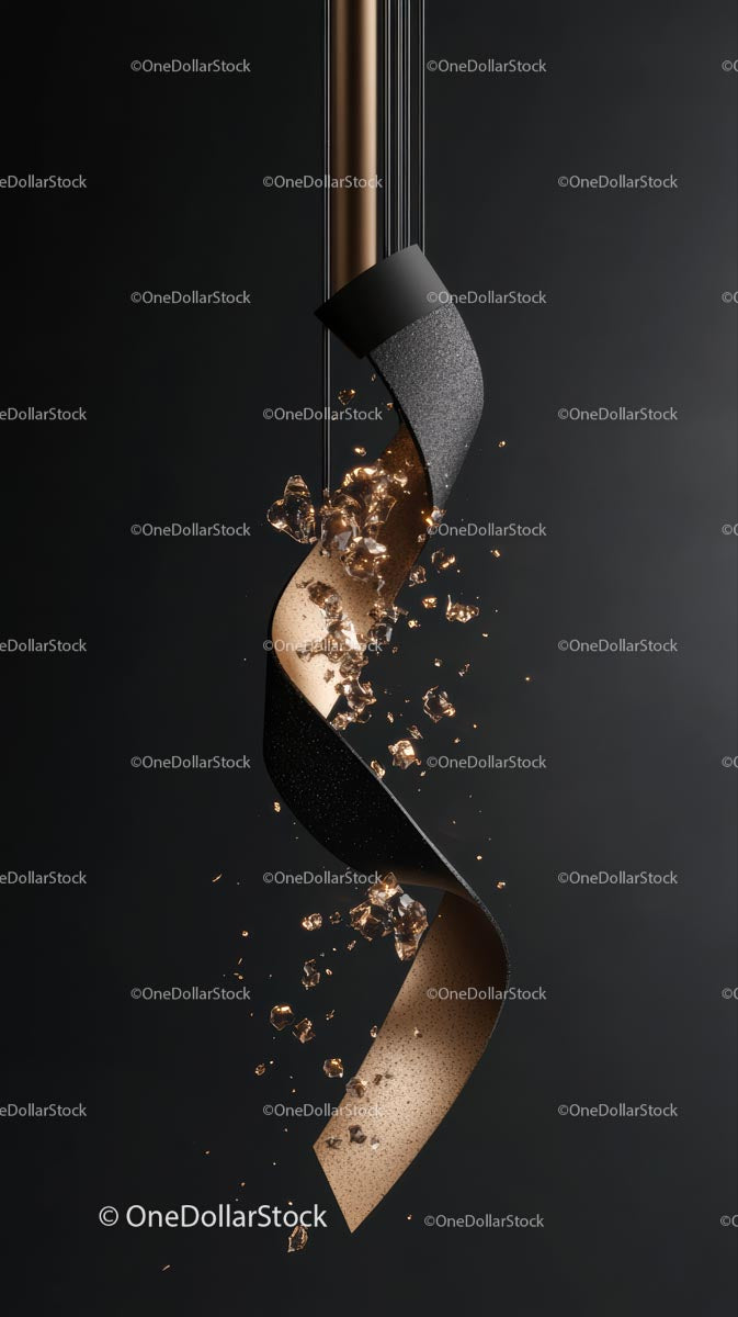 Chocolate Bar Breaking Apart with Chocolate Splinters on Dark Background