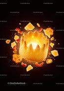 Crispy savory snack with cheese and chili peppers explosion