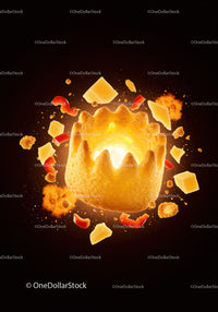 Crispy savory snack with cheese and chili peppers explosion