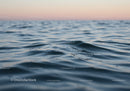 Calm Ocean Water Surface with Gentle Waves at Sunset