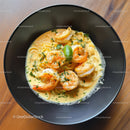 Seafood Pasta with Shrimp and Fresh Herbs in Creamy Sauce