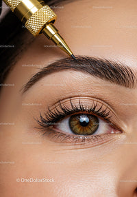 Close-up of a Woman Eye During Eye Makeup Application