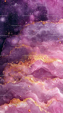 Elegant Violet and Pink Abstract Watercolor Background with Gold Accents